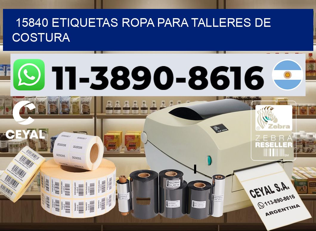15840 Etiquetas ropa para talleres de costura