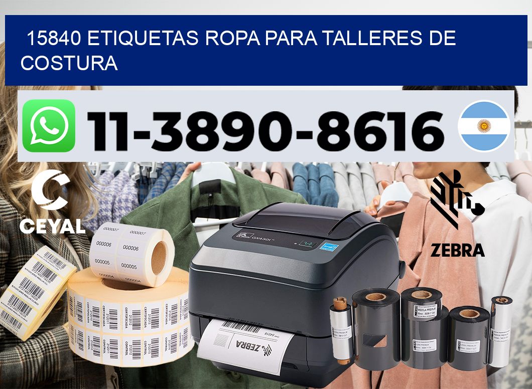 15840 Etiquetas ropa para talleres de costura