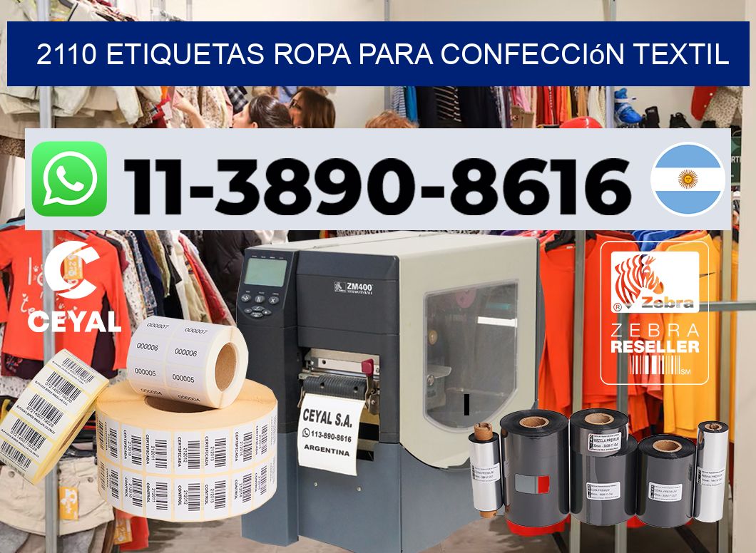 2110 Etiquetas ropa para confección textil