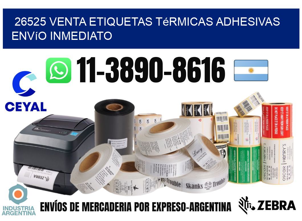 26525 venta etiquetas térmicas adhesivas envío inmediato