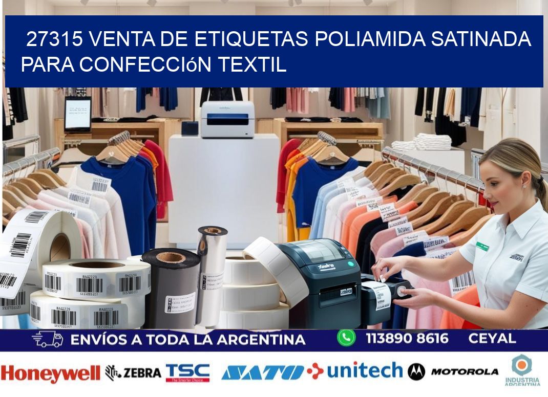 27315 venta de etiquetas poliamida satinada para confección textil