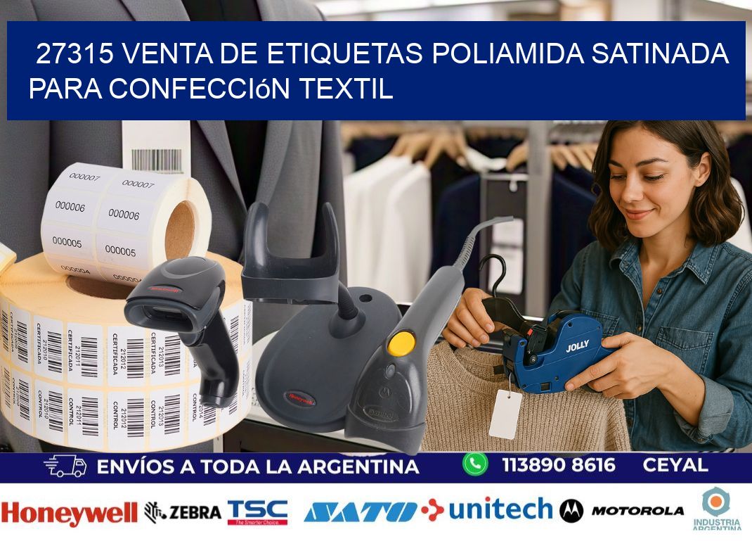 27315 venta de etiquetas poliamida satinada para confección textil