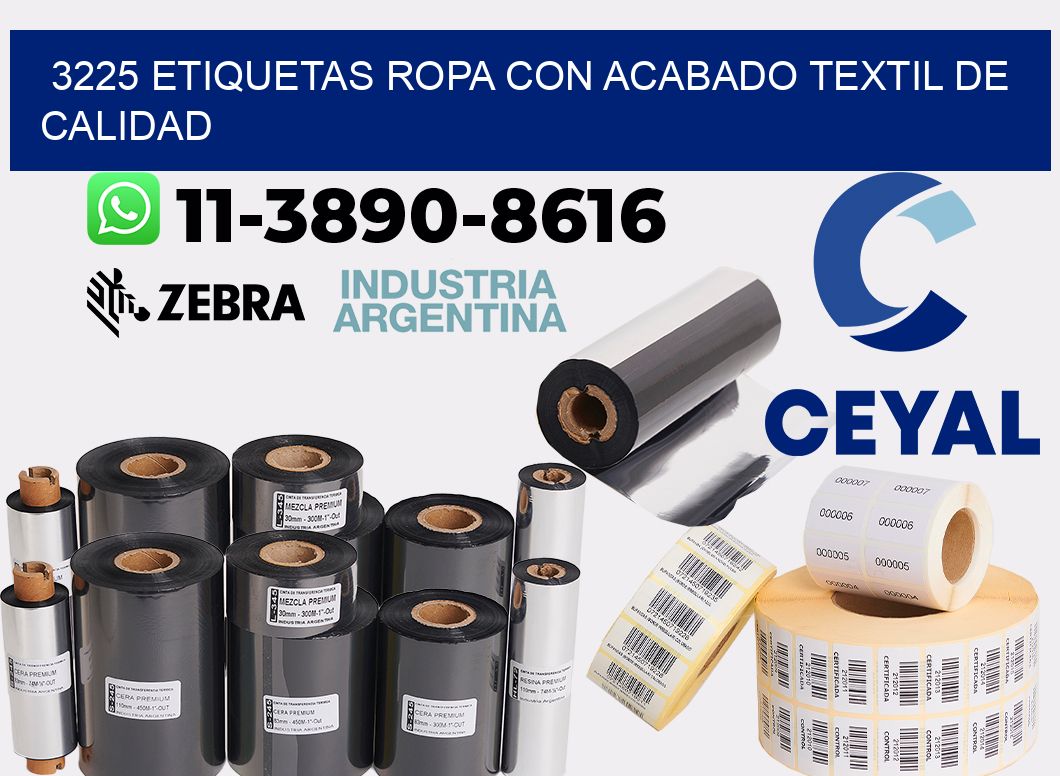 3225 Etiquetas ropa con acabado textil de calidad