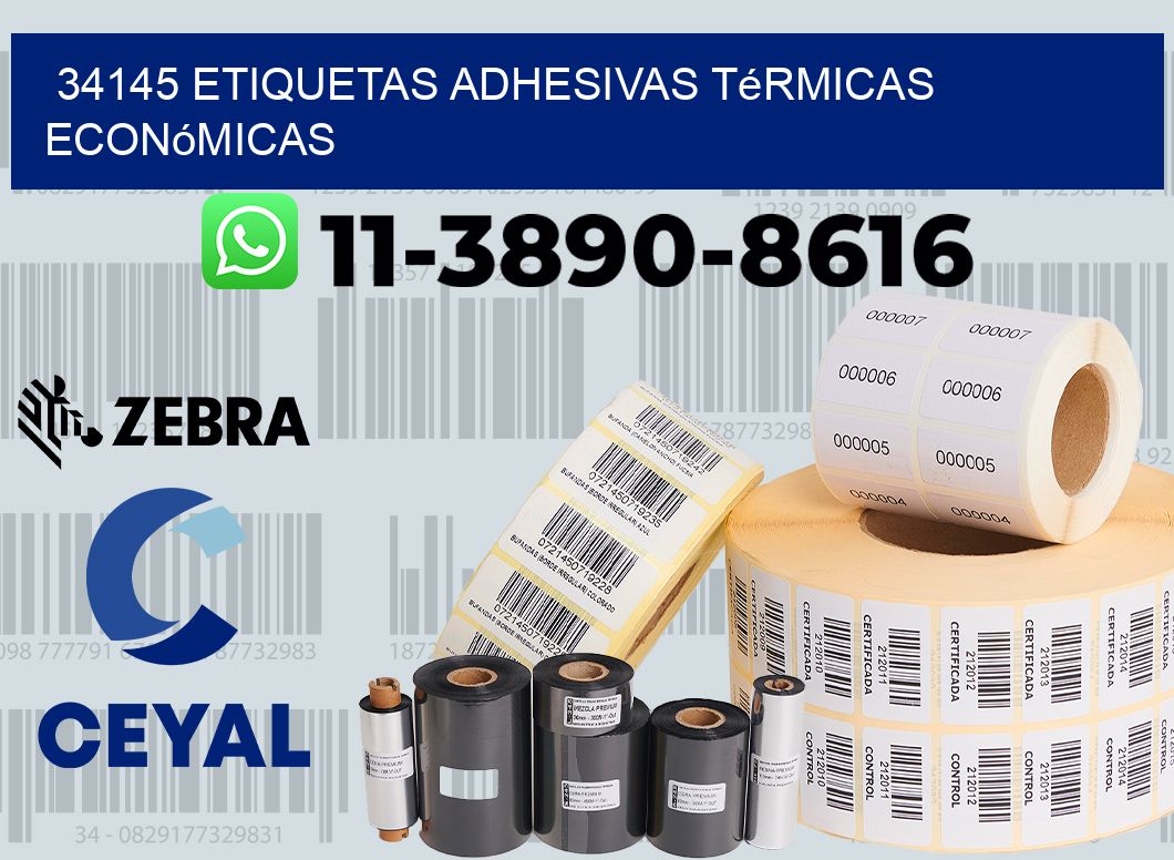 34145 etiquetas adhesivas térmicas económicas