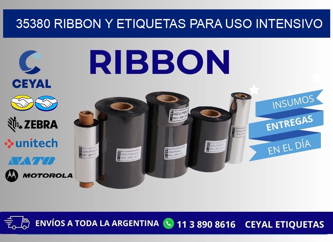 35380 ribbon y etiquetas para uso intensivo