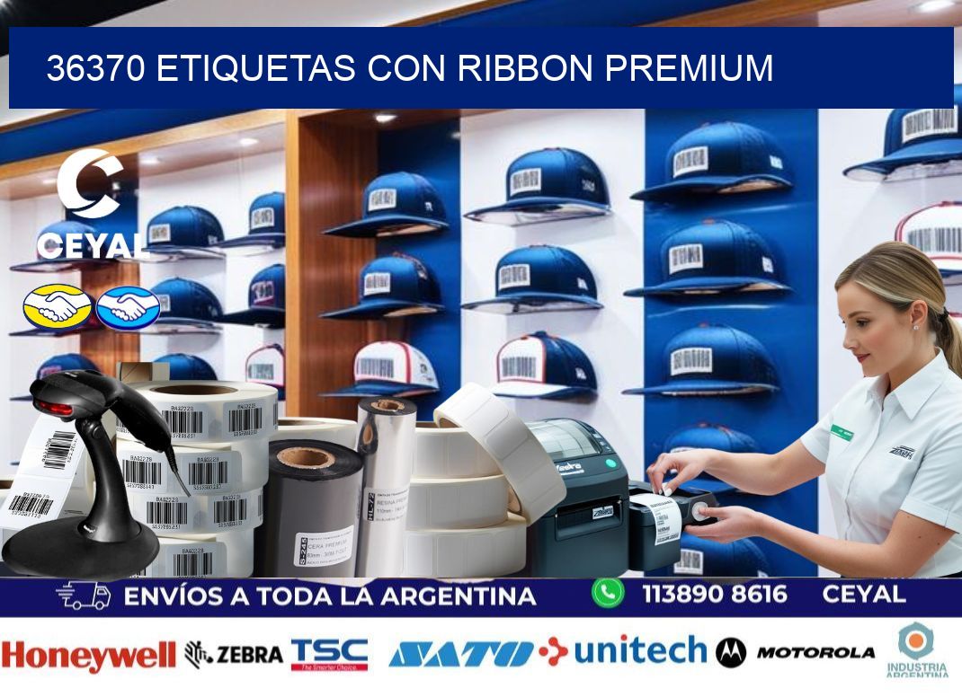 36370 etiquetas con ribbon premium