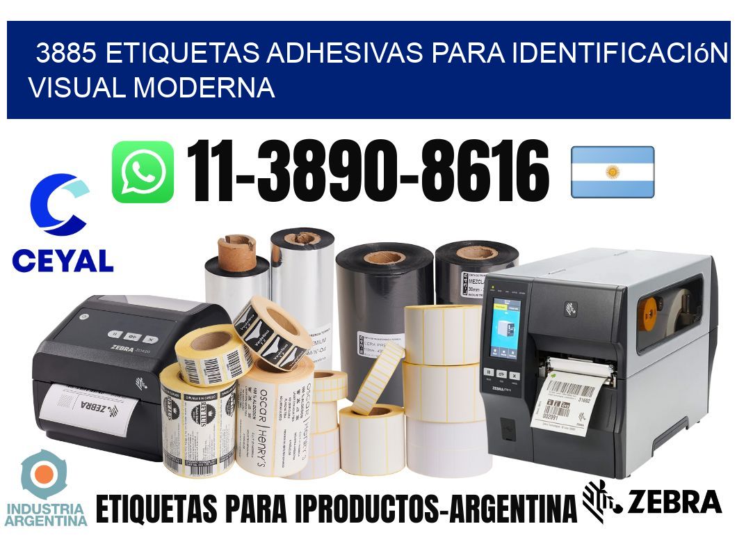 3885 Etiquetas adhesivas para identificación visual moderna