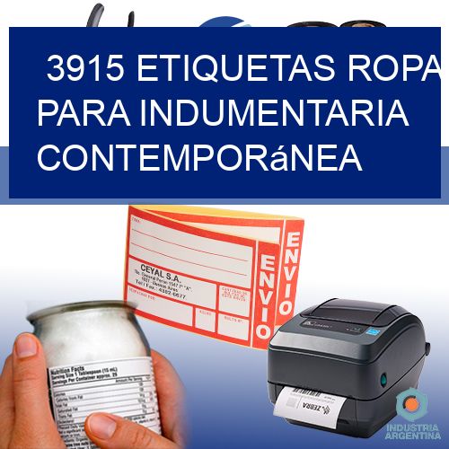 3915 Etiquetas ropa para indumentaria contemporánea