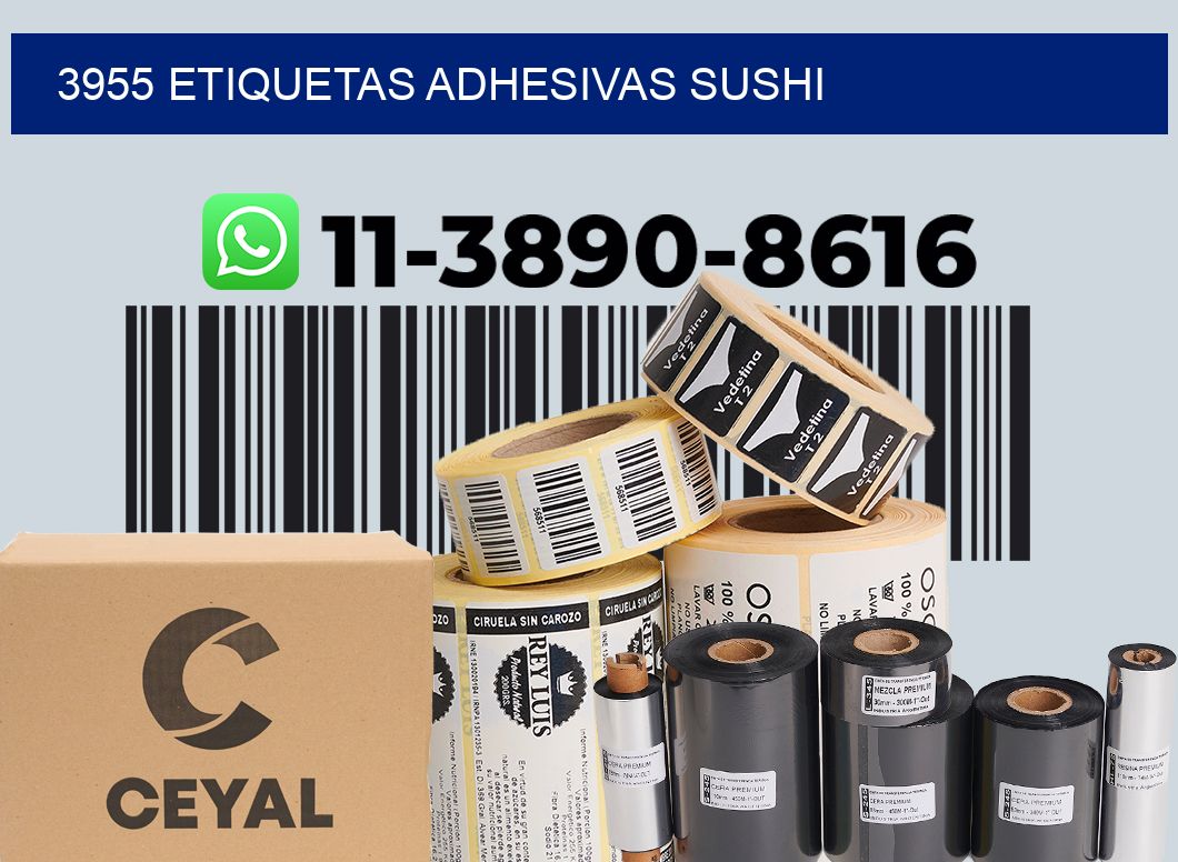 3955 etiquetas adhesivas sushi