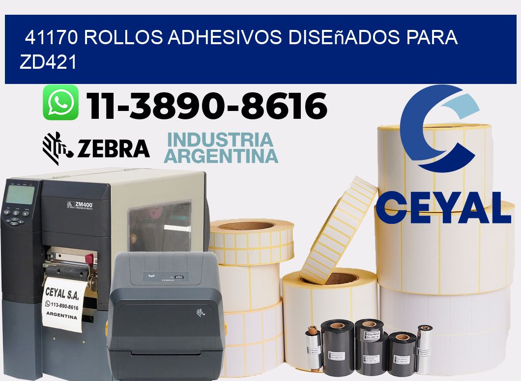 41170 rollos adhesivos diseñados para zd421