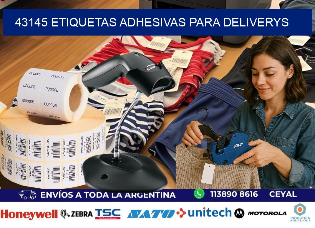 43145 etiquetas adhesivas para deliverys