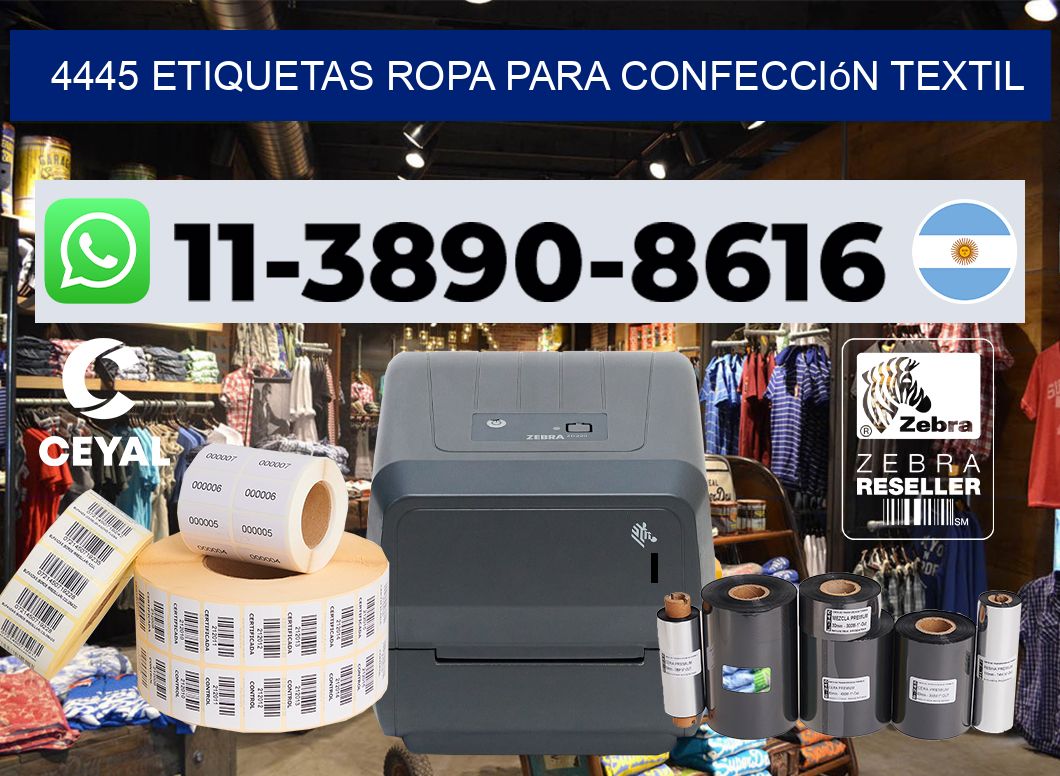 4445 Etiquetas ropa para confección textil