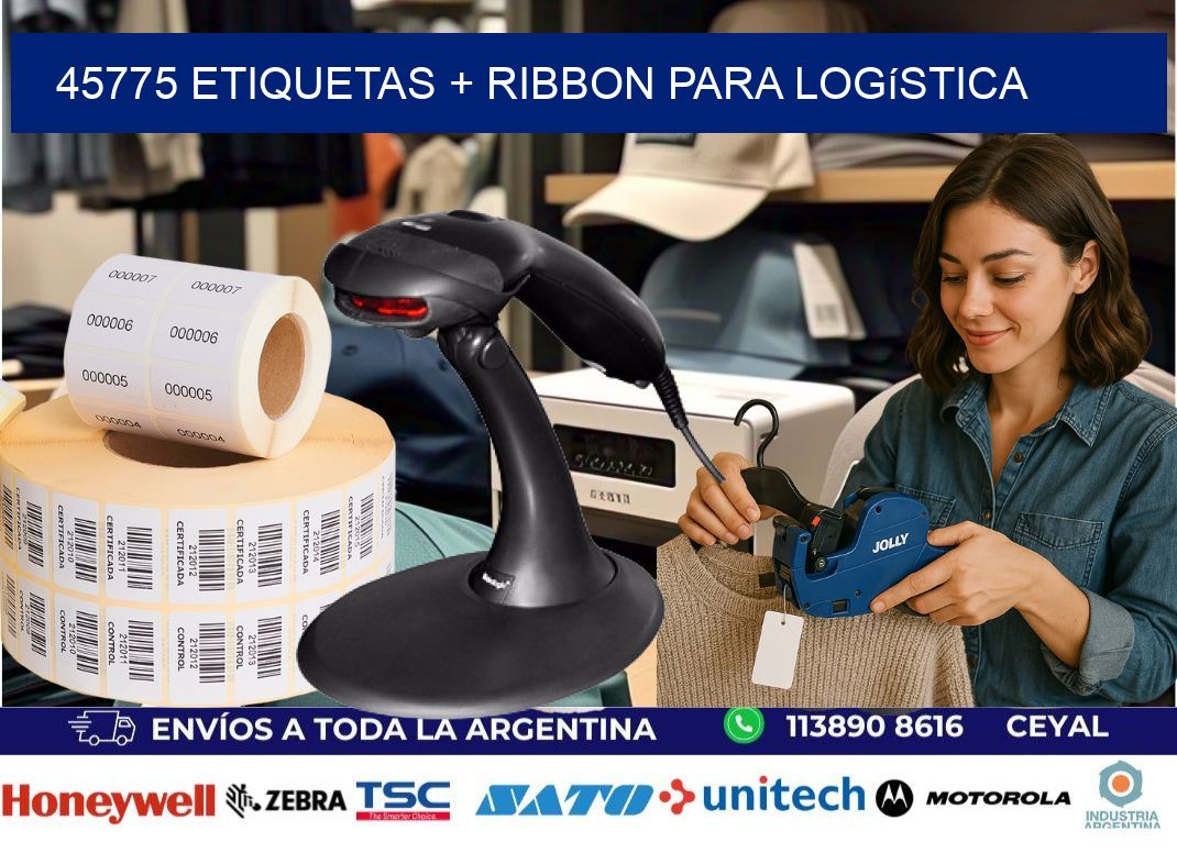 45775 etiquetas + ribbon para logística