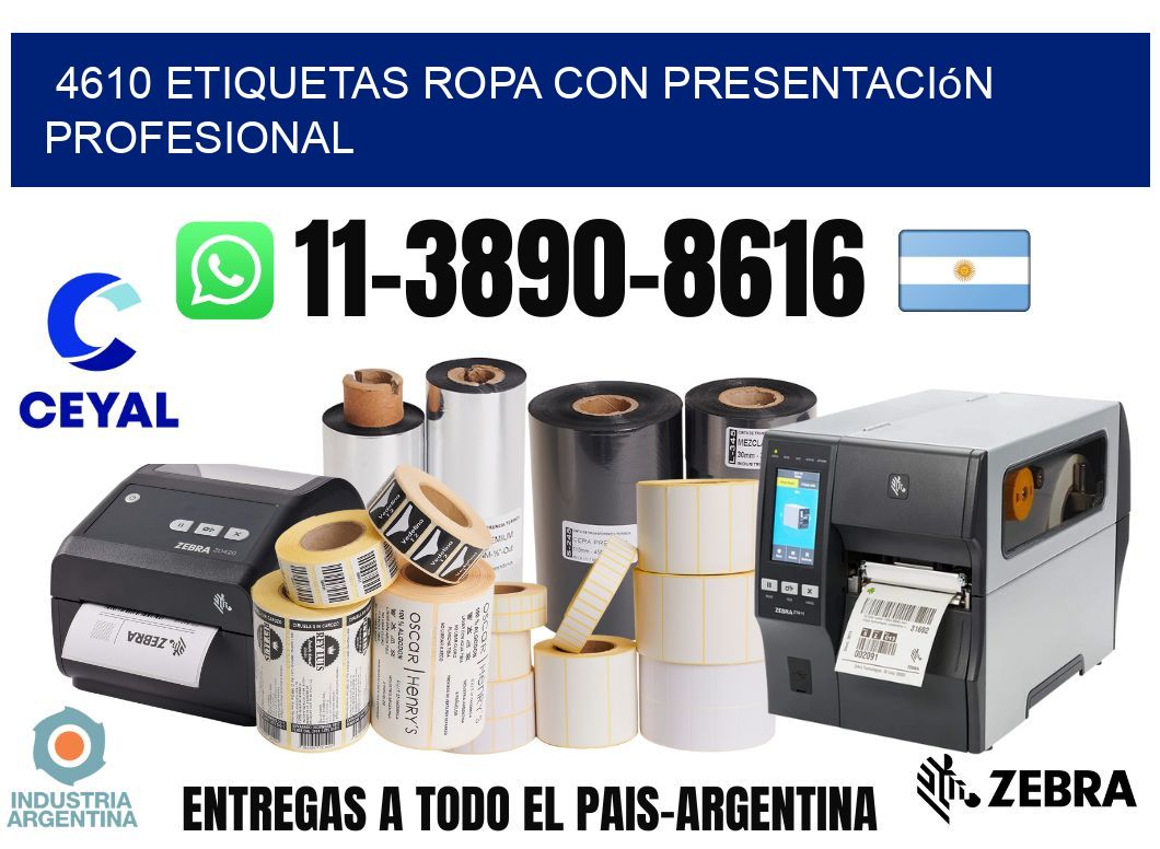 4610 Etiquetas ropa con presentación profesional