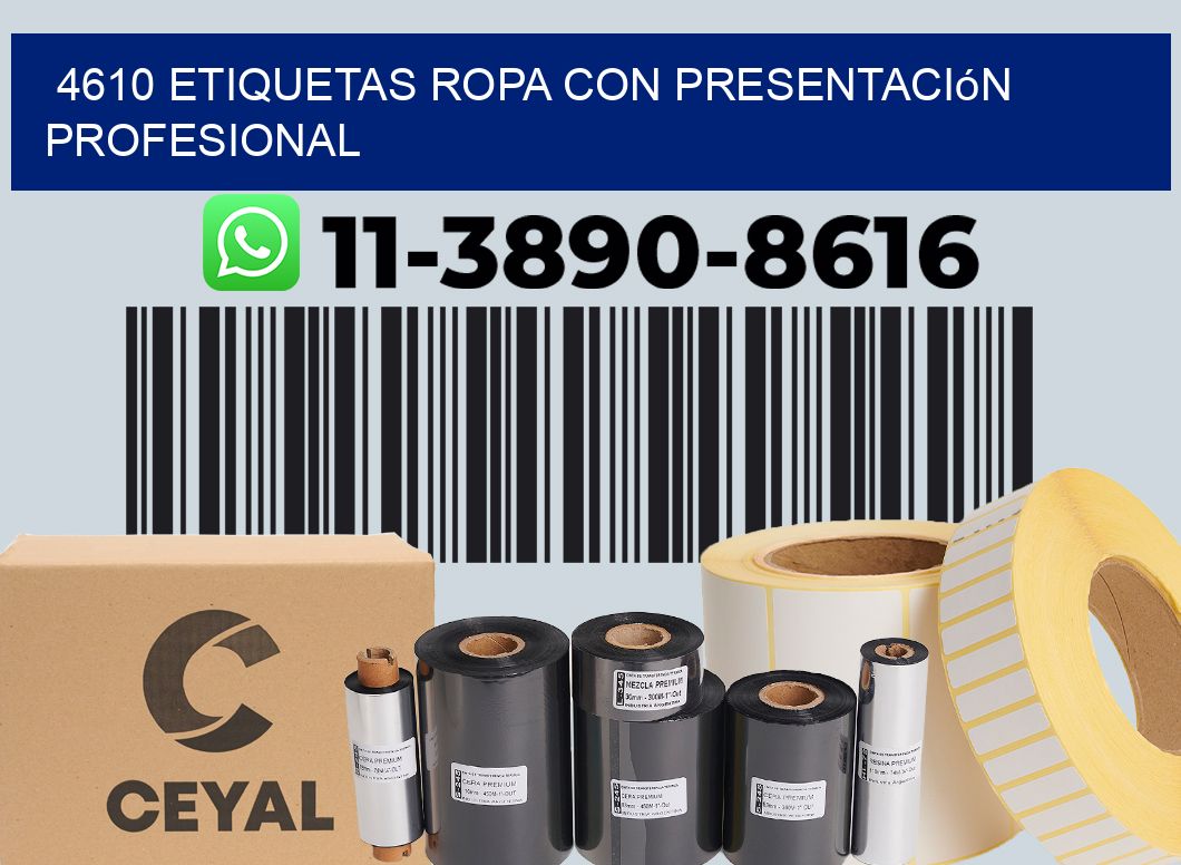 4610 Etiquetas ropa con presentación profesional