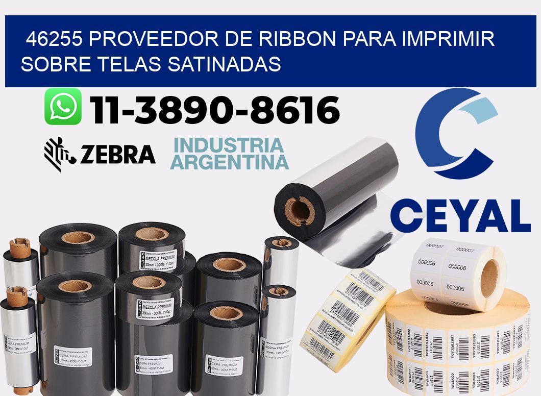 46255 proveedor de ribbon para imprimir sobre telas satinadas
