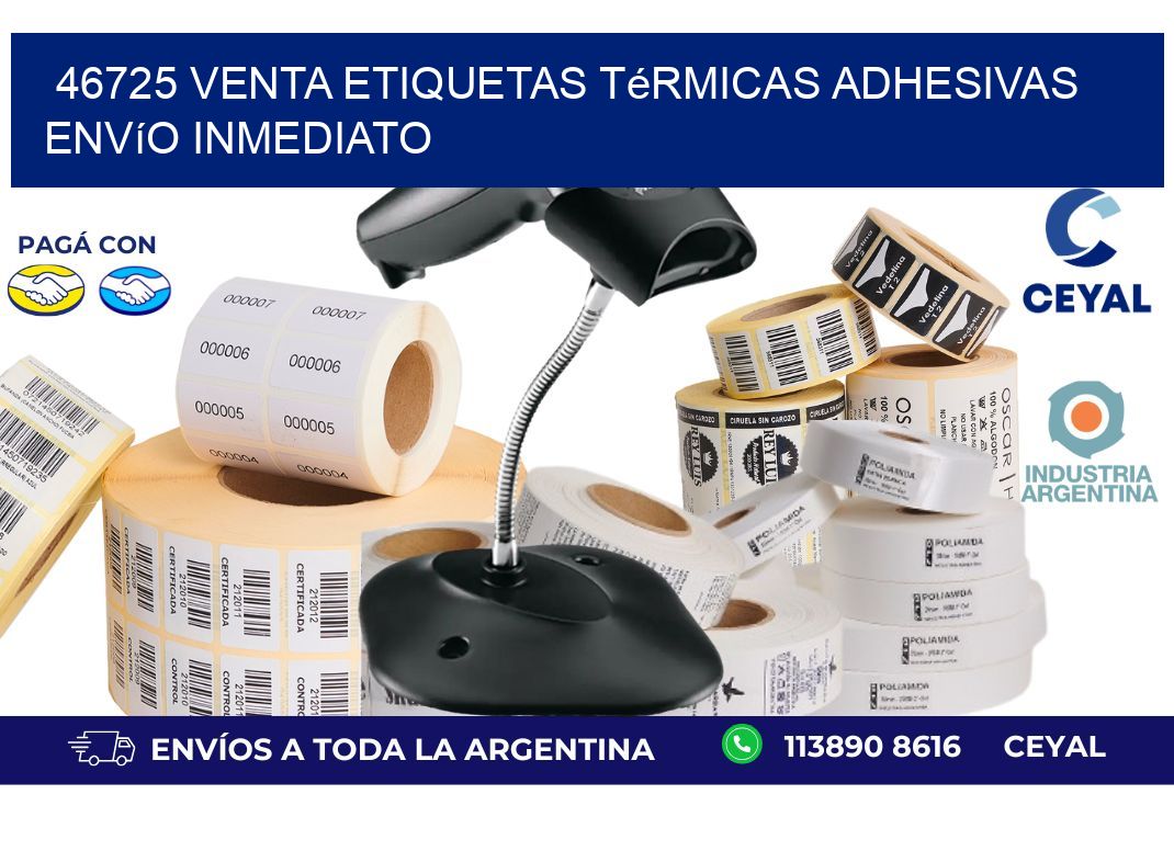 46725 venta etiquetas térmicas adhesivas envío inmediato