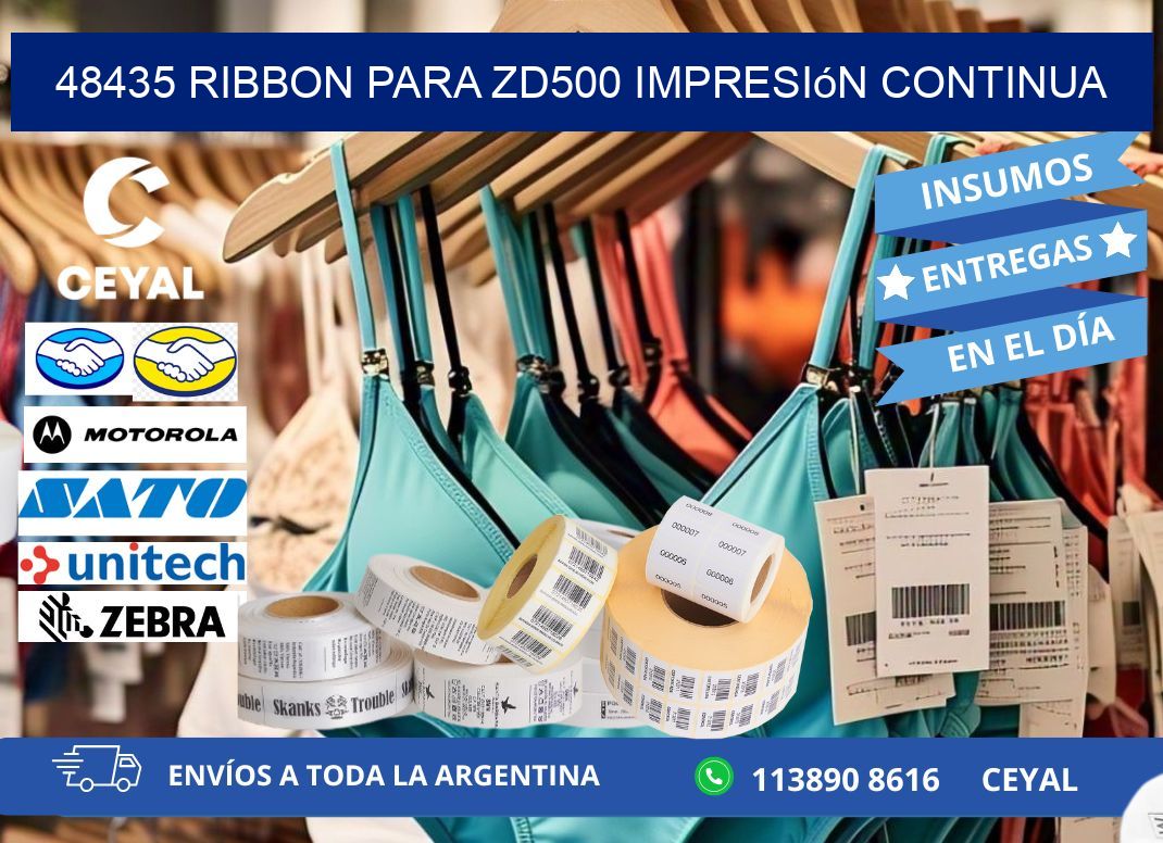 48435 ribbon para zd500 impresión continua