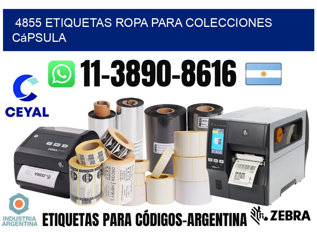 4855 Etiquetas ropa para colecciones cápsula
