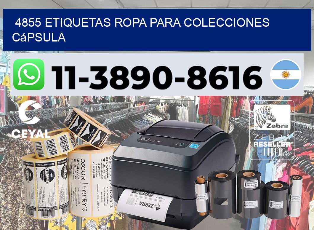 4855 Etiquetas ropa para colecciones cápsula