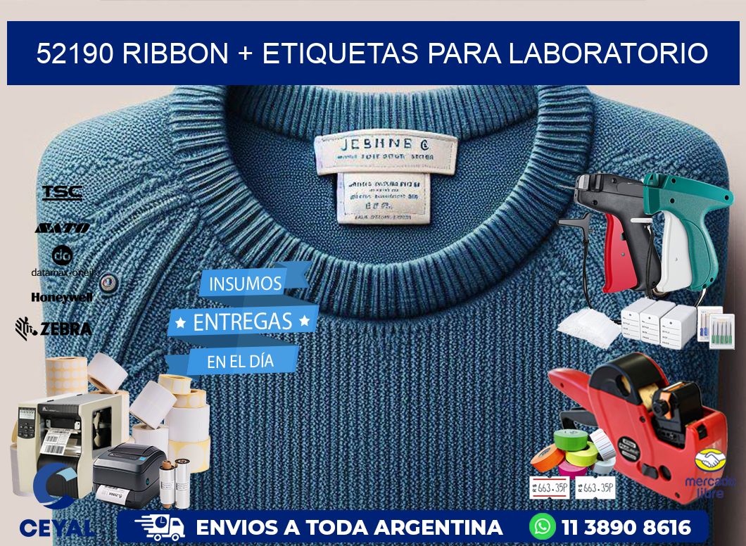52190 ribbon + etiquetas para laboratorio