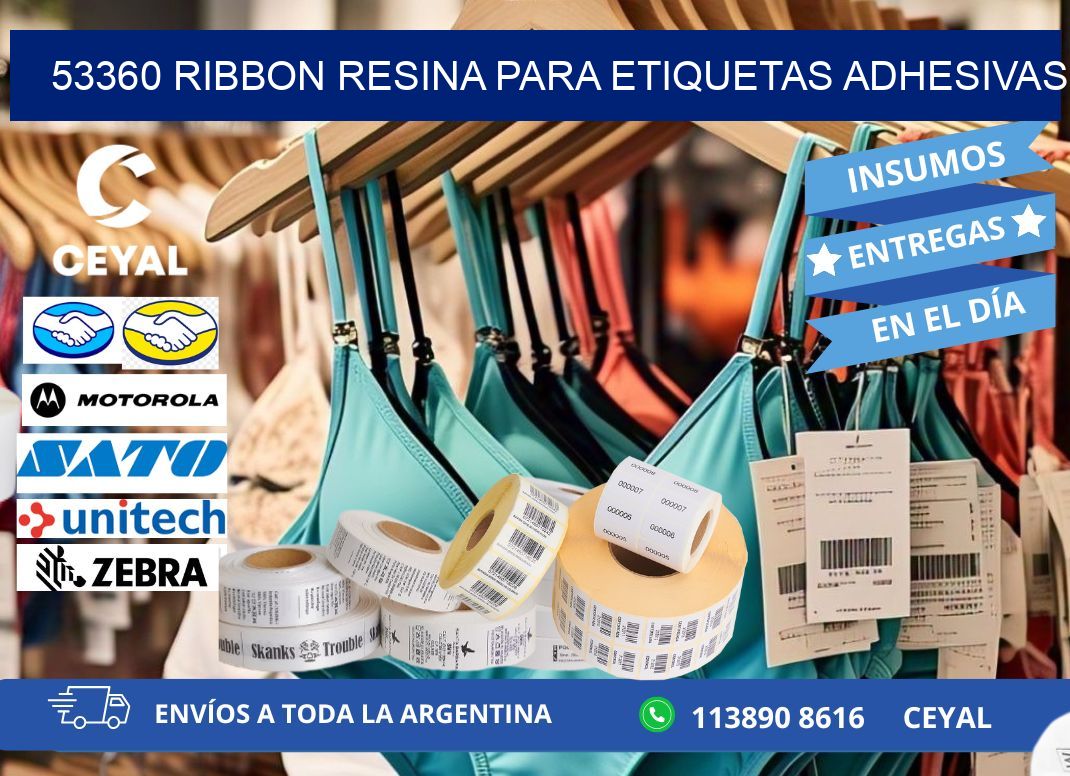 53360 ribbon resina para etiquetas adhesivas