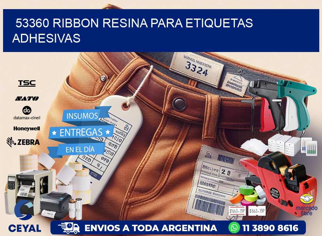 53360 ribbon resina para etiquetas adhesivas
