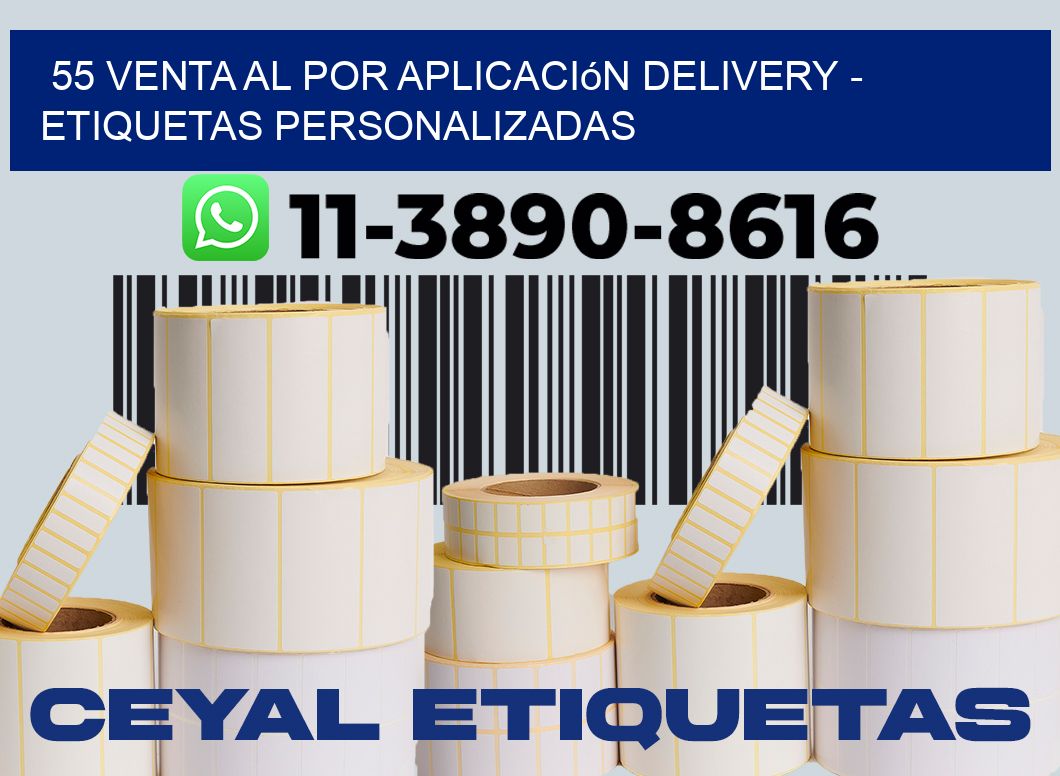 55 Venta al Por Aplicación delivery - Etiquetas Personalizadas