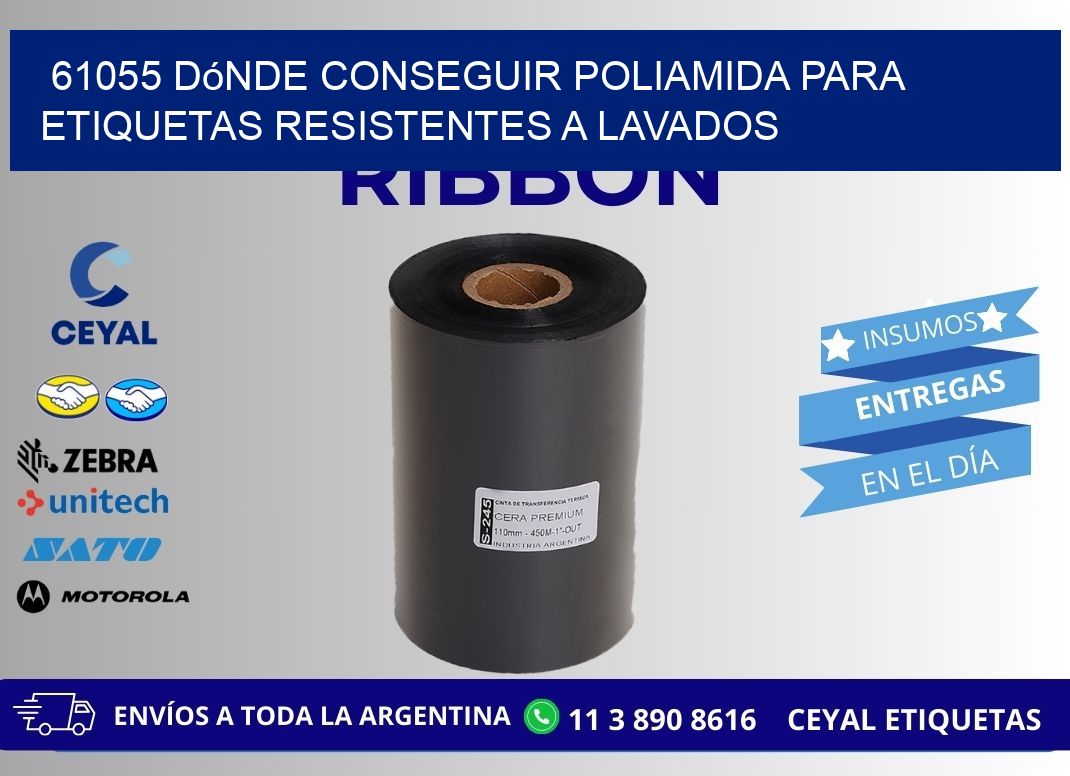 61055 dónde conseguir poliamida para etiquetas resistentes a lavados