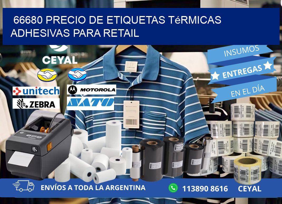 66680 precio de etiquetas térmicas adhesivas para retail