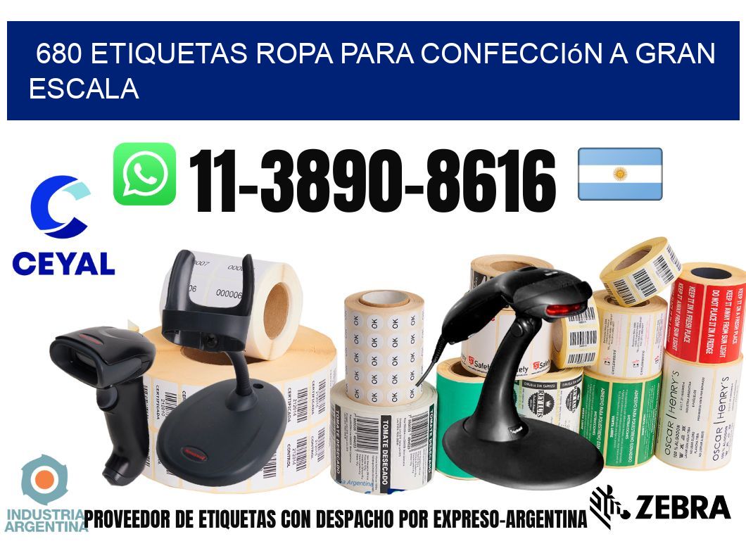 680 Etiquetas ropa para confección a gran escala