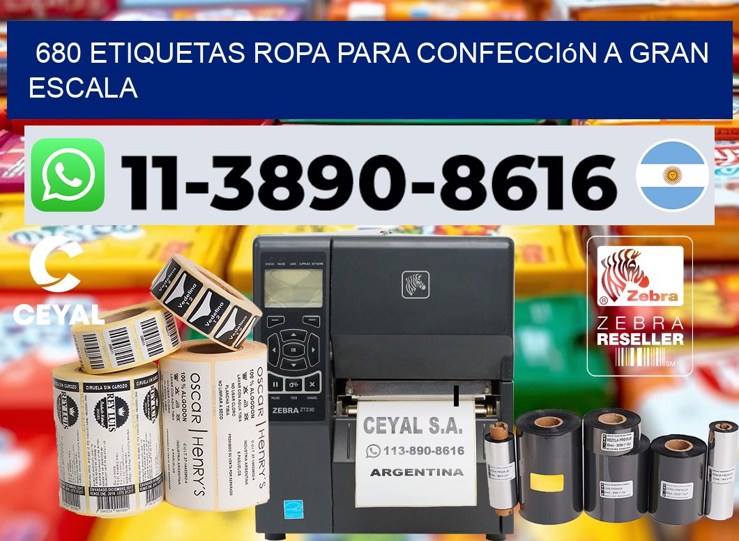 680 Etiquetas ropa para confección a gran escala