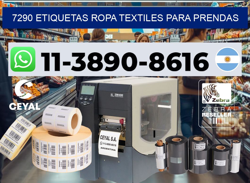 7290 Etiquetas ropa textiles para prendas
