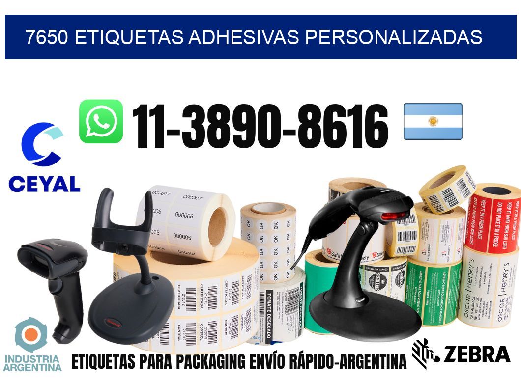 7650 Etiquetas adhesivas personalizadas