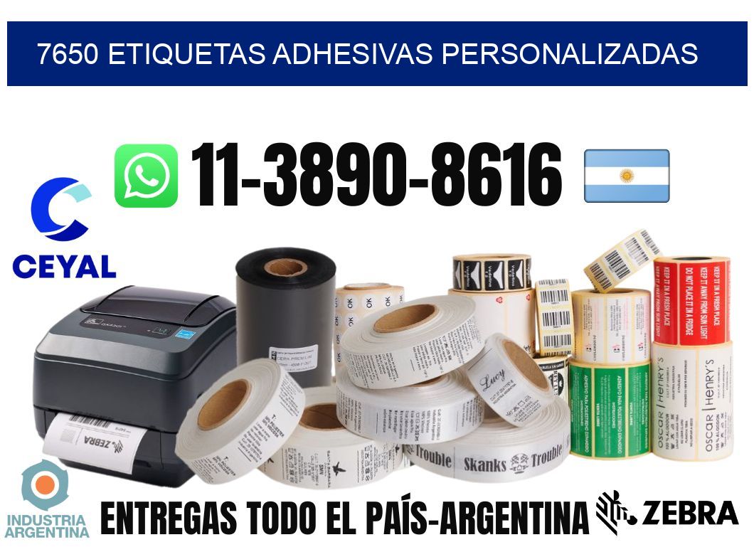 7650 Etiquetas adhesivas personalizadas