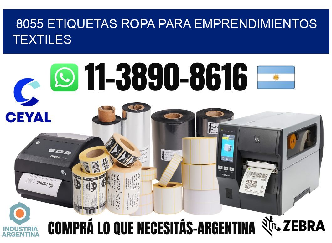 8055 Etiquetas ropa para emprendimientos textiles