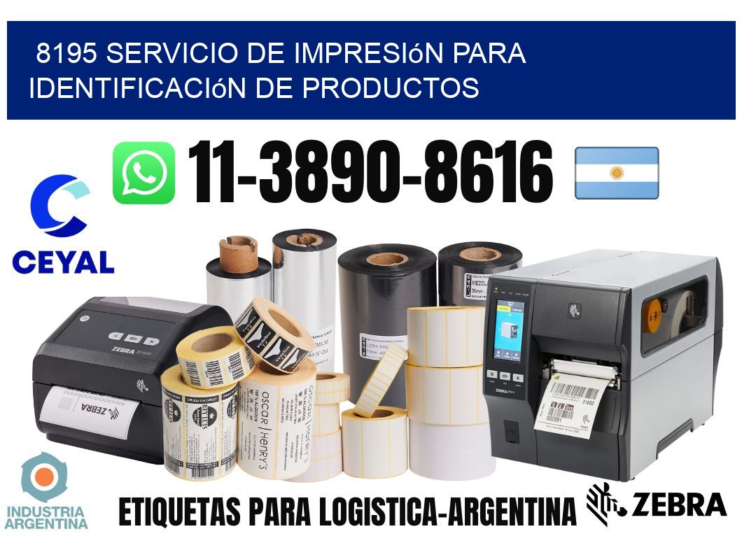 8195 Servicio de impresión para identificación de productos