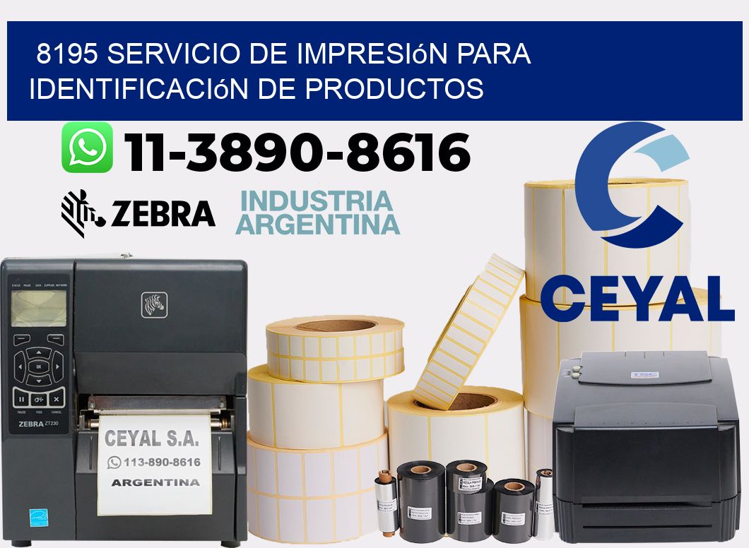 8195 Servicio de impresión para identificación de productos