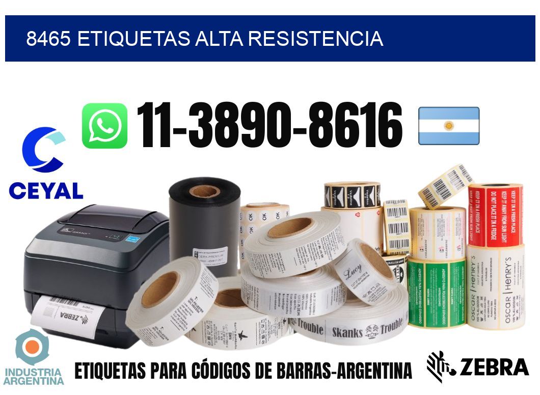 8465 etiquetas alta resistencia
