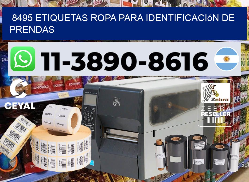8495 Etiquetas ropa para identificación de prendas