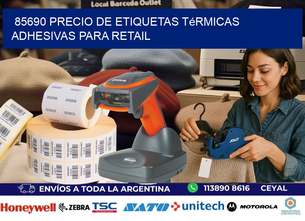 85690 precio de etiquetas térmicas adhesivas para retail