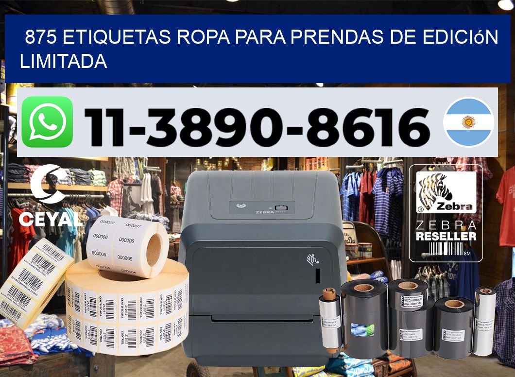 875 Etiquetas ropa para prendas de edición limitada