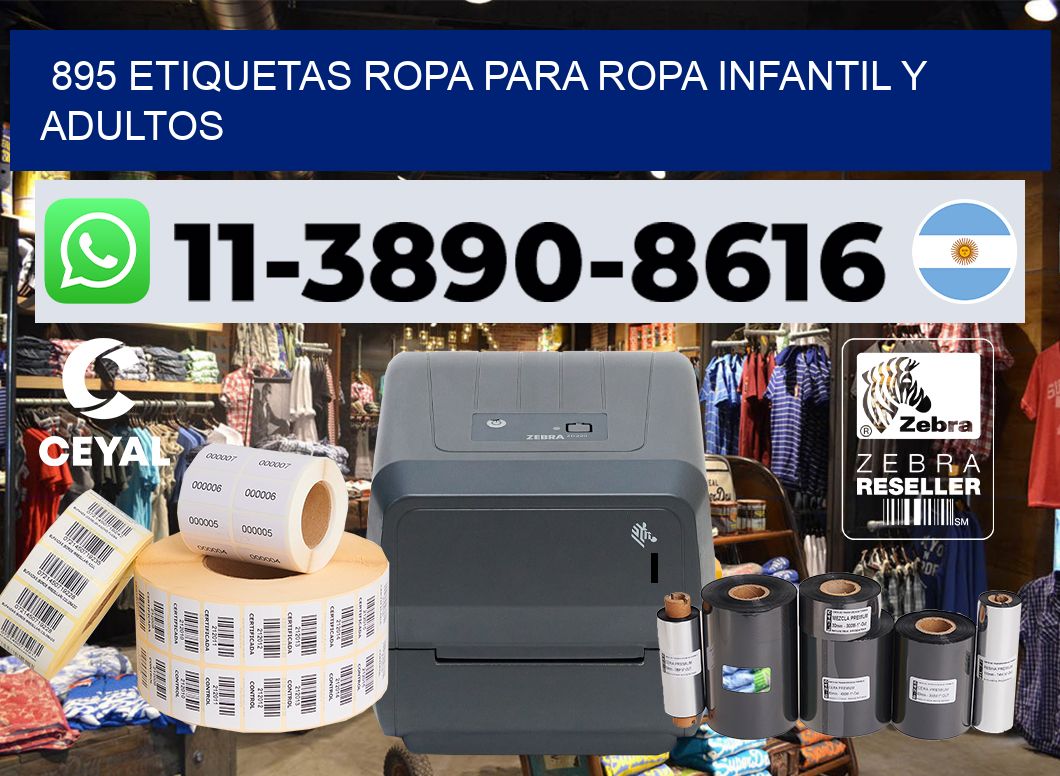 895 Etiquetas ropa para ropa infantil y adultos