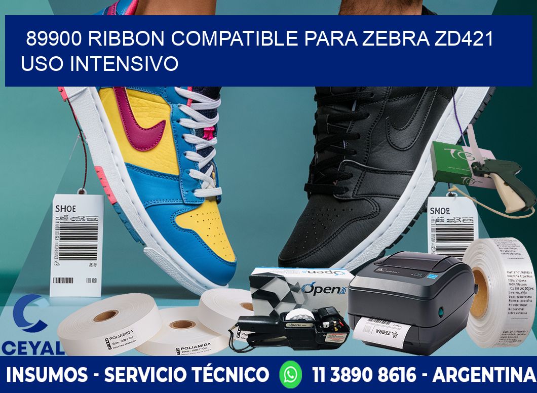 89900 ribbon compatible para zebra zd421 uso intensivo