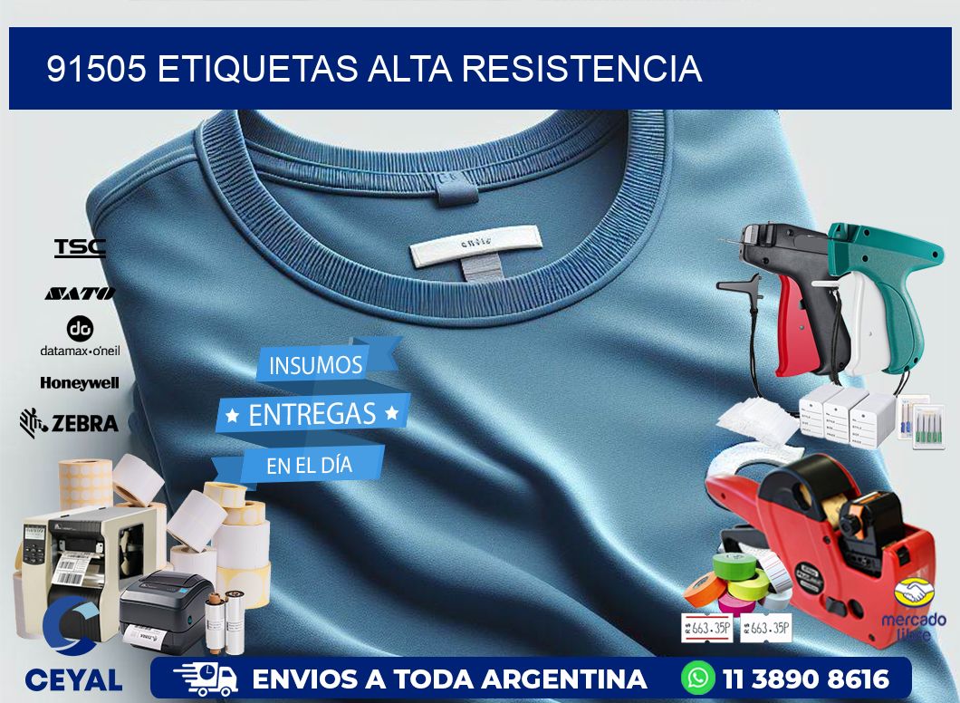 91505 etiquetas alta resistencia