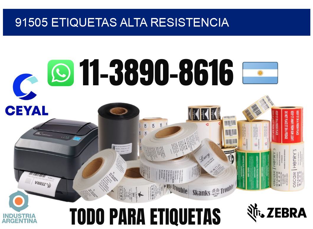 91505 etiquetas alta resistencia