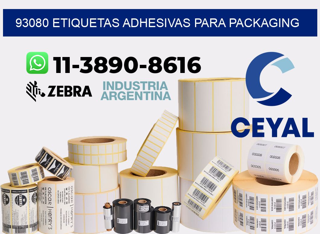 93080 etiquetas adhesivas para packaging