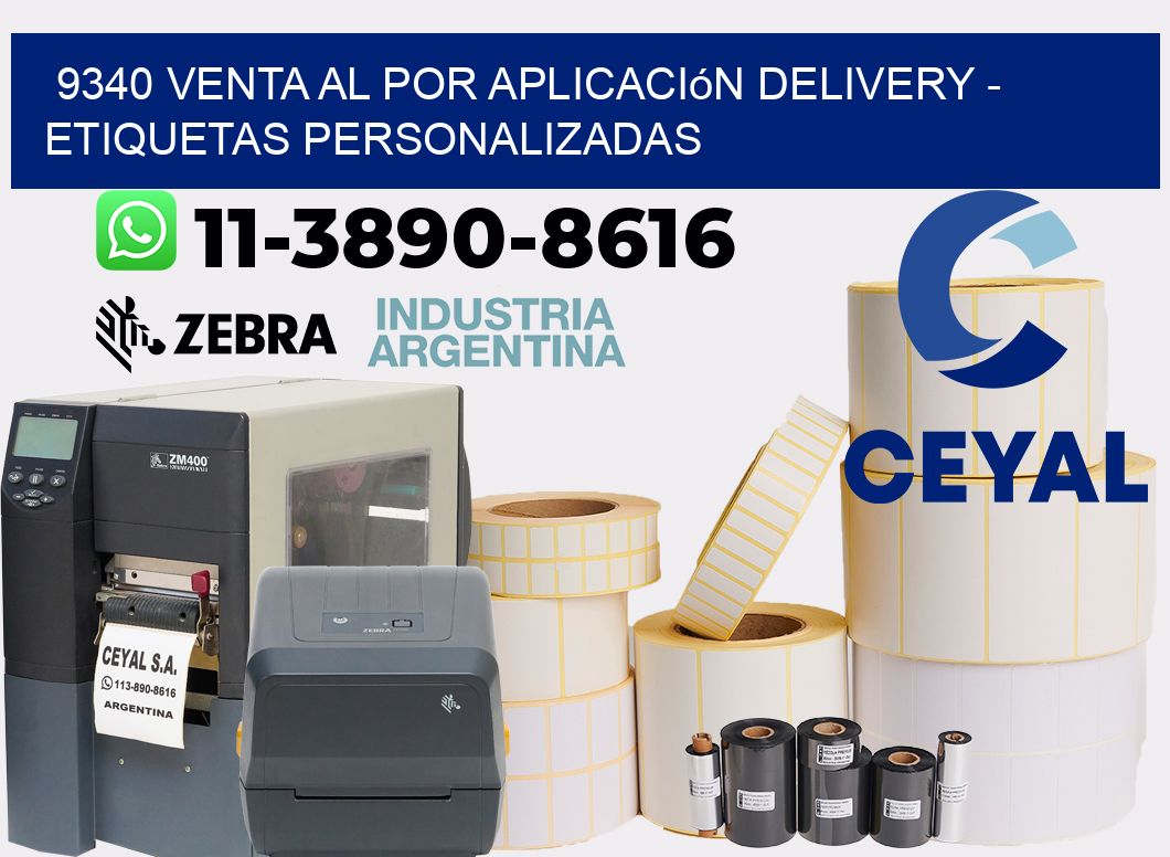 9340 Venta al Por Aplicación delivery - Etiquetas Personalizadas