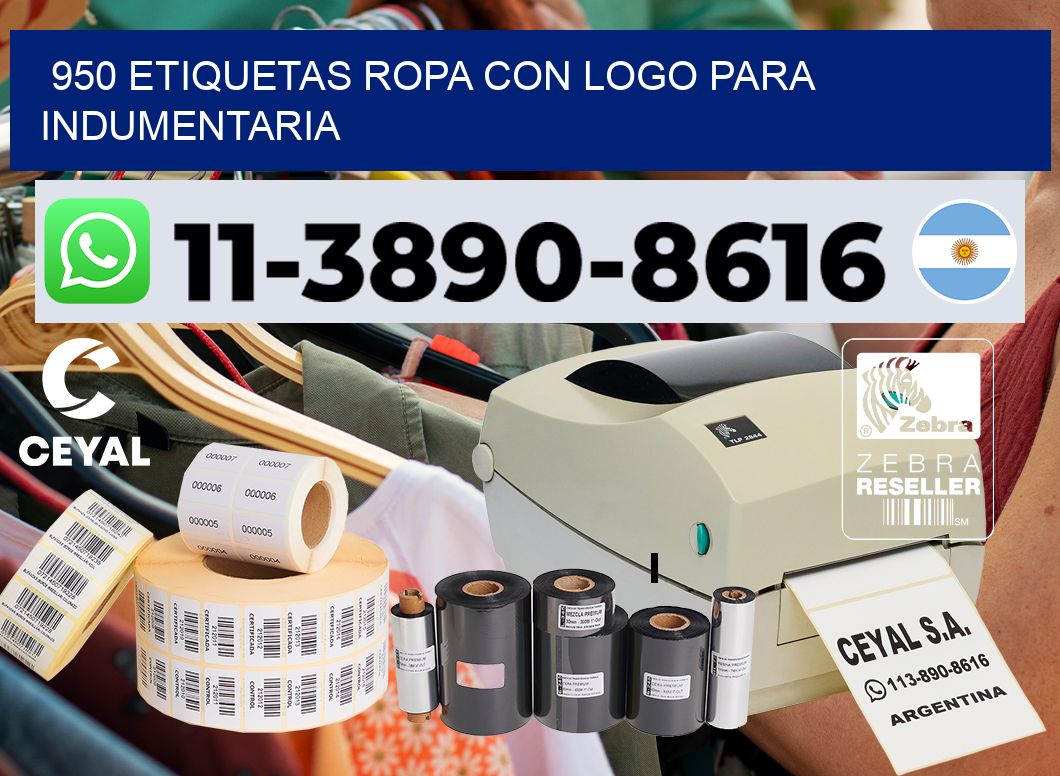 950 Etiquetas ropa con logo para indumentaria