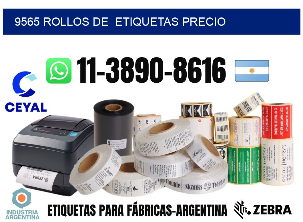 9565 rollos de etiquetas precio